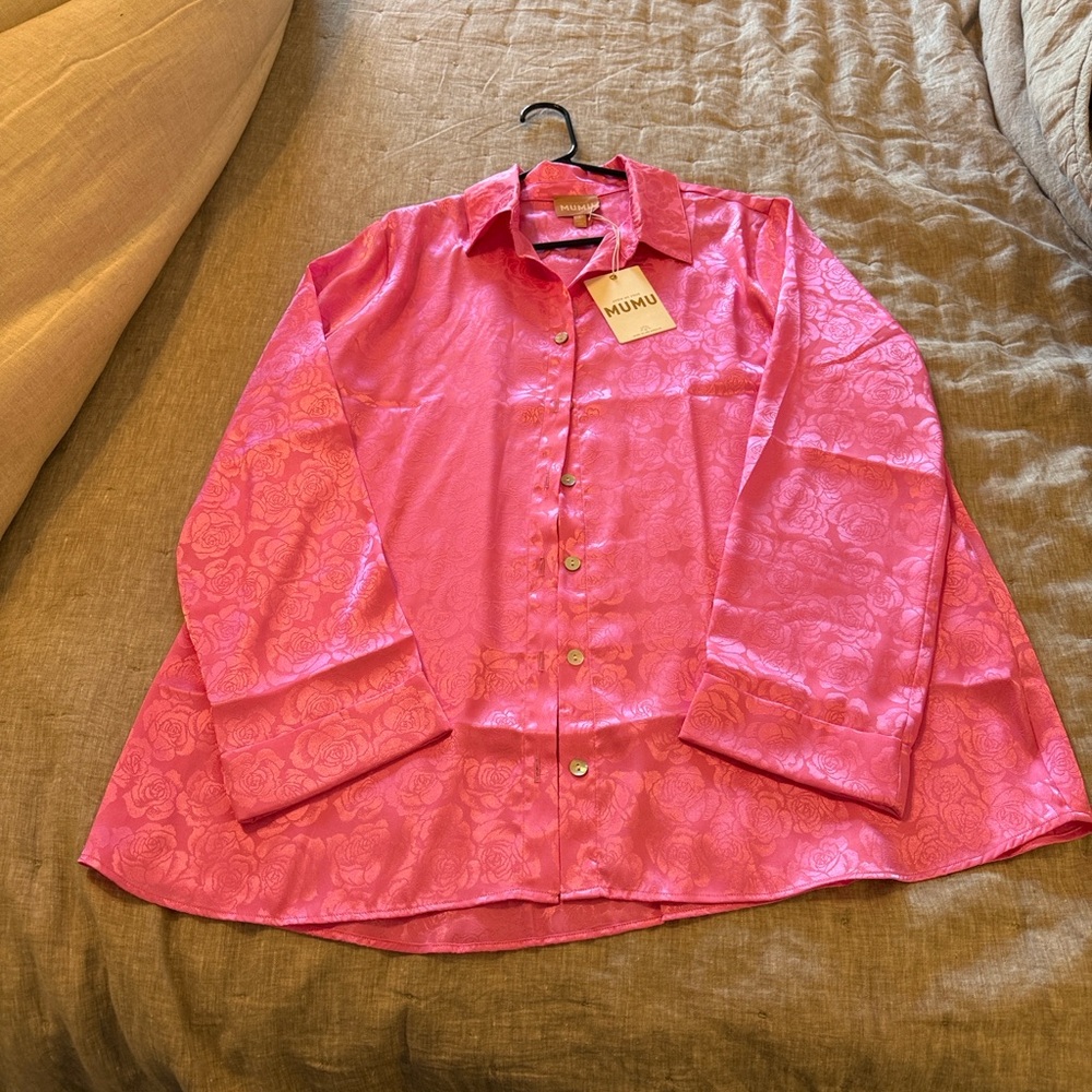 Show Me Your MuMu Pink Floral Blouse